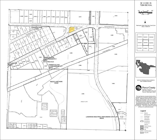 5408 Steilacoom Blvd SW, Lakewood, WA for sale - Plat Map - Image 3 of 3