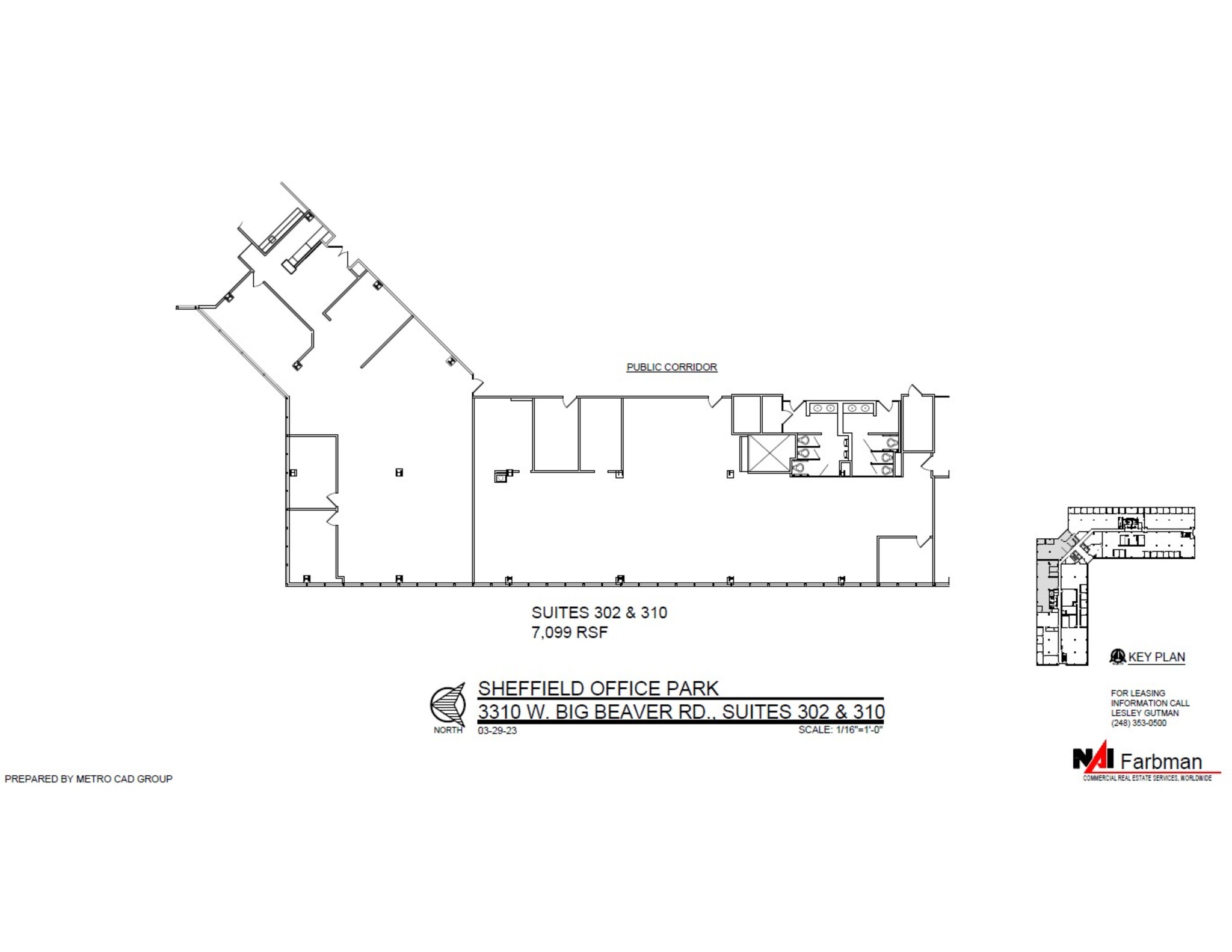 3310 W Big Beaver Rd, Troy, MI à louer Plan de site- Image 1 de 5