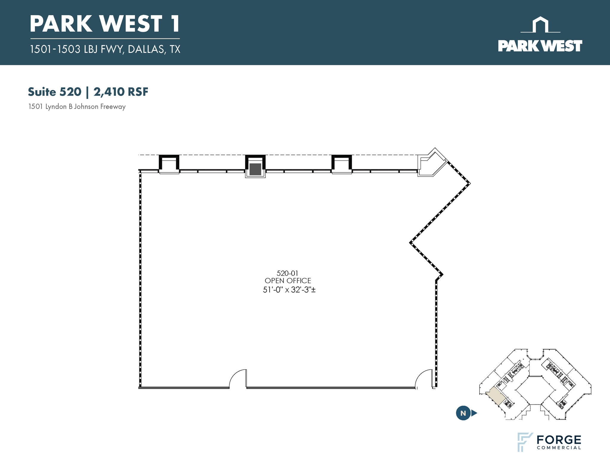 1501-1507 Lyndon B Johnson Fwy, Dallas, TX à louer Plan d’étage- Image 1 de 3