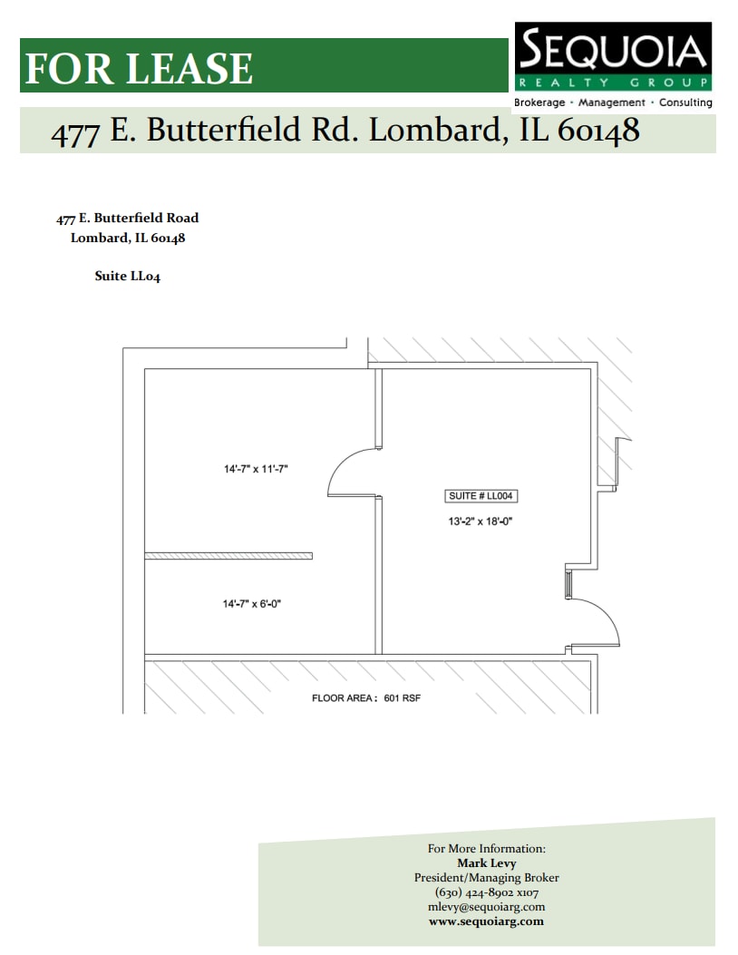477 E Butterfield Rd, Lombard, IL à louer Plan d’étage- Image 1 de 1
