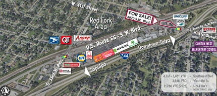 4070 Southwest Blvd, Tulsa, OK - Aérien  Vue de la carte - Image1