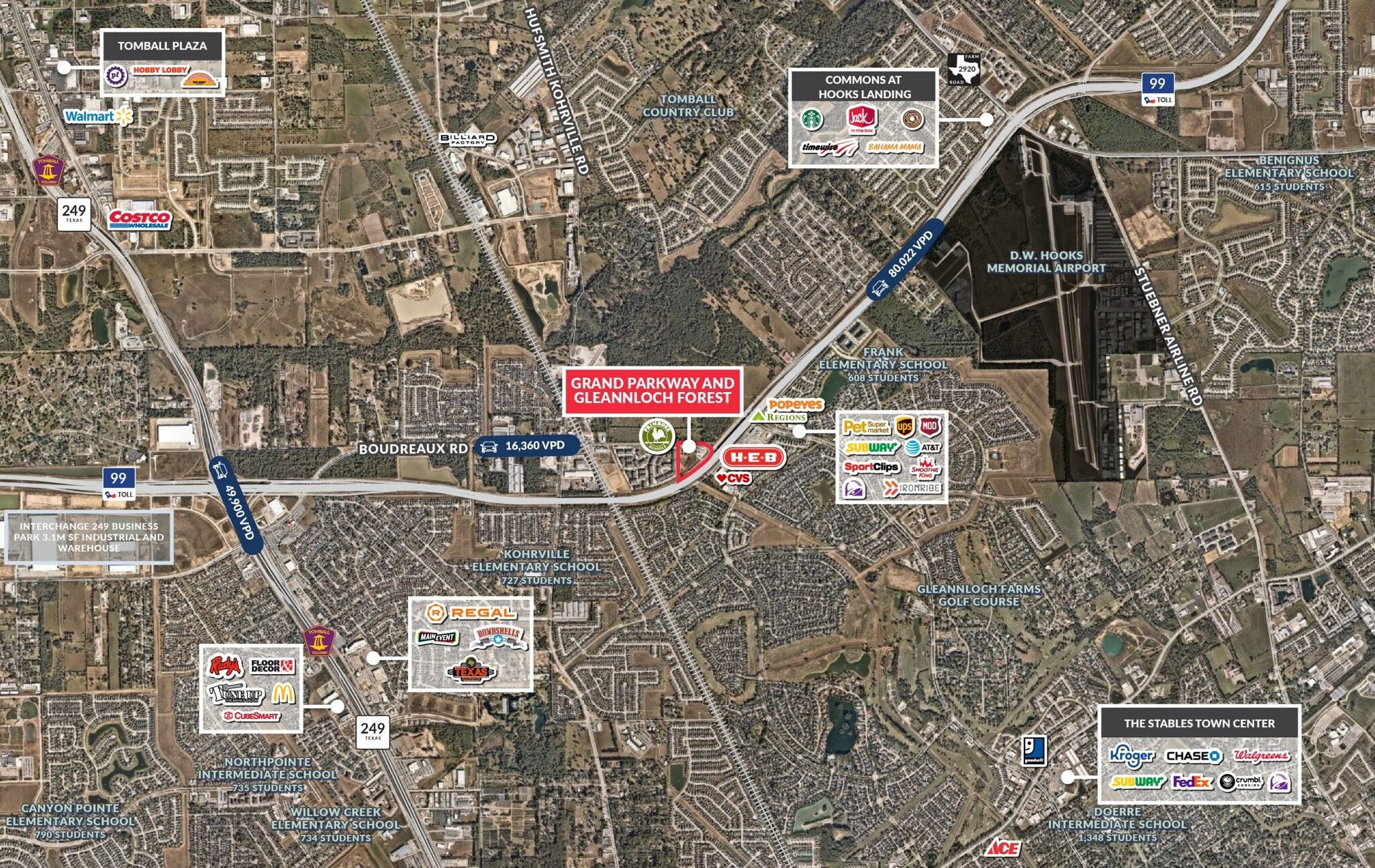 Grand Pkwy &  Gleannloch Forest, Tomball, TX for sale Aerial- Image 1 of 3
