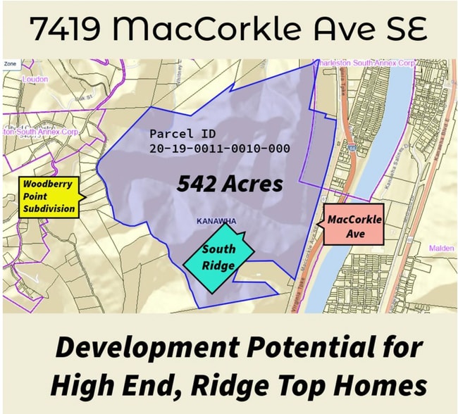 7419 Maccorkle Ave SE, Charleston, WV for sale - Plat Map - Image 2 of 6