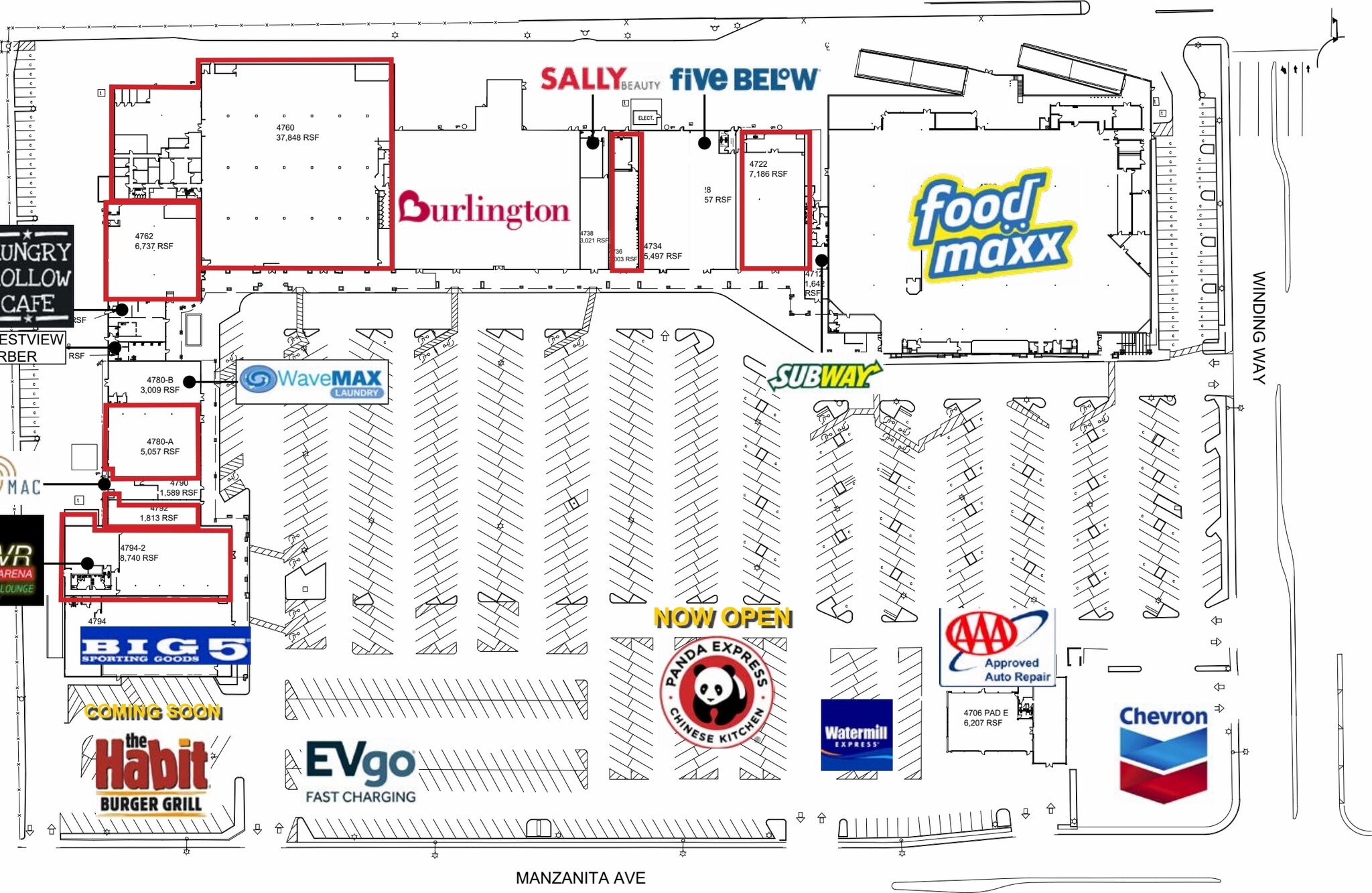 4006-4794 Manzanita Ave, Carmichael, CA for lease Site Plan- Image 1 of 1