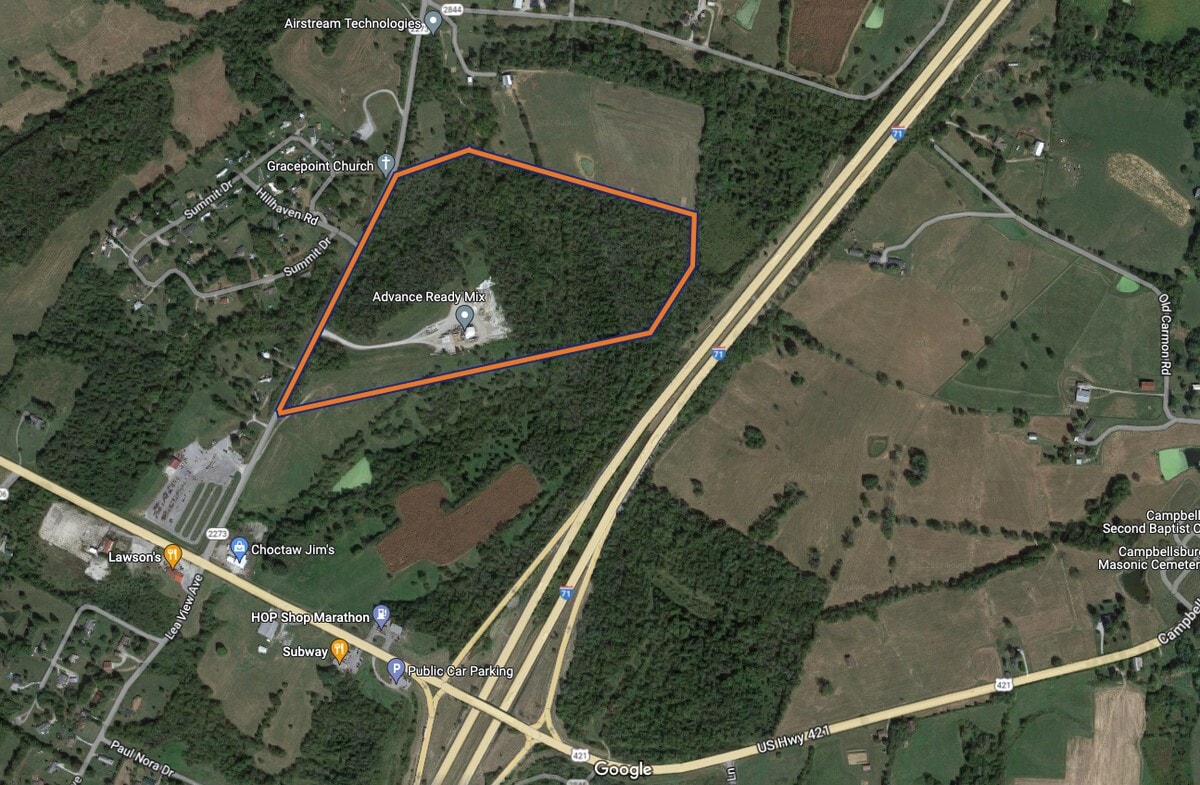 268 Old Carmon, Campbellsburg, KY for sale Aerial- Image 1 of 2