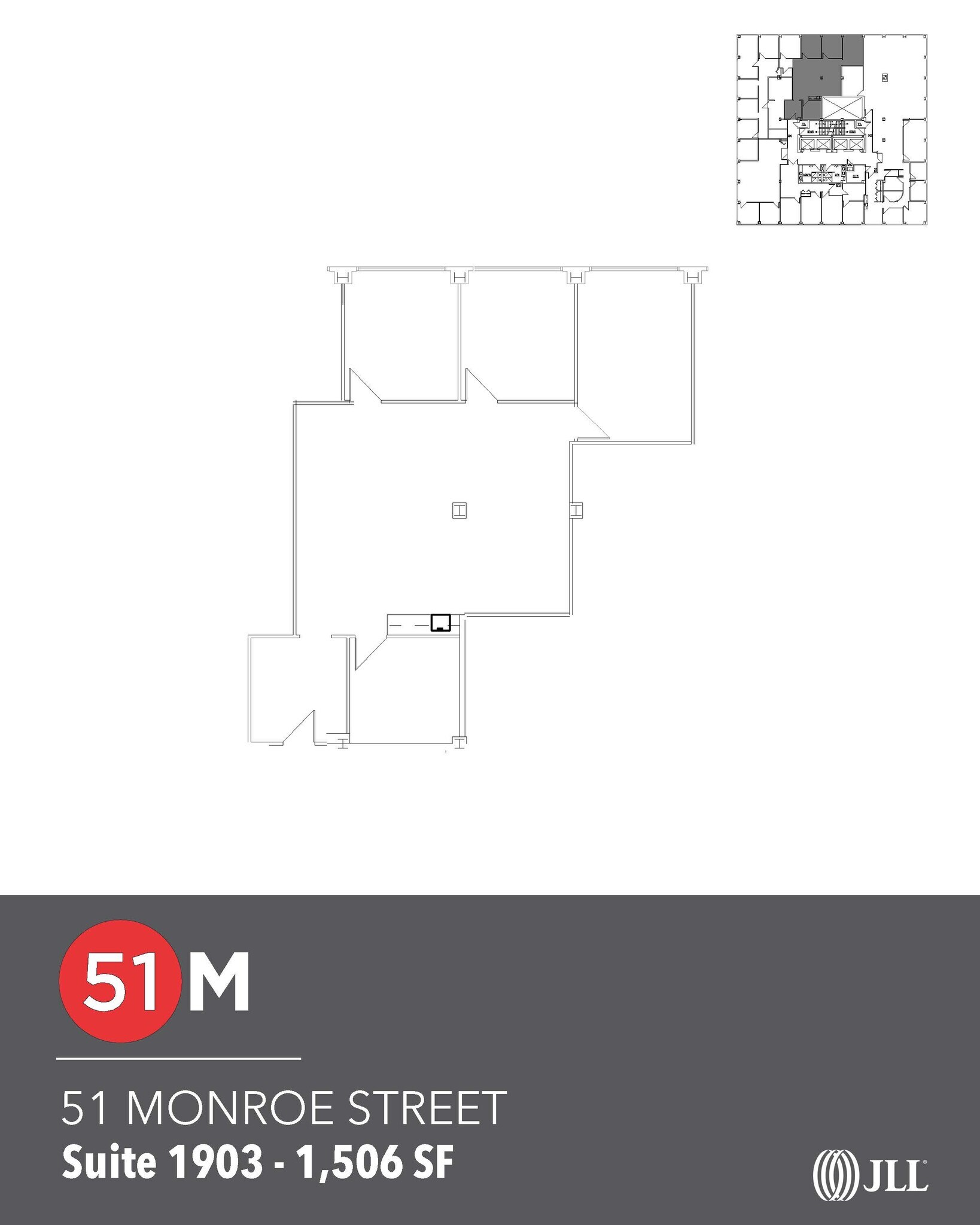 51 Monroe St, Rockville, MD à louer Plan d’étage- Image 1 de 2