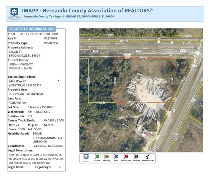 1219 Broad St, Brooksville, FL for sale - Aerial - Image 2 of 2