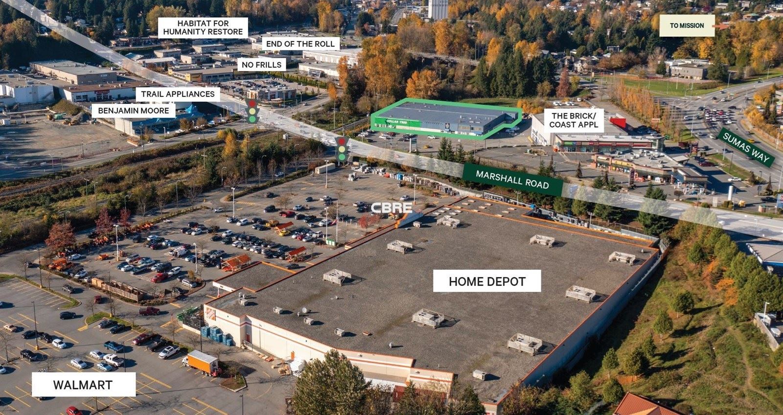 34377-34379 Marshall Rd, Abbotsford, BC à louer Aérien- Image 1 de 2