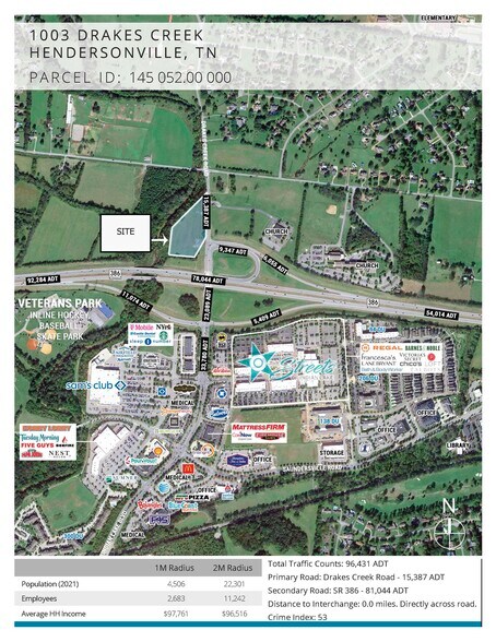 1003 Drakes Creek Rd, Hendersonville, TN à vendre - Aérien - Image 1 de 6