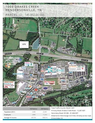 More details for 1003 Drakes Creek Rd, Hendersonville, TN - Land for Sale