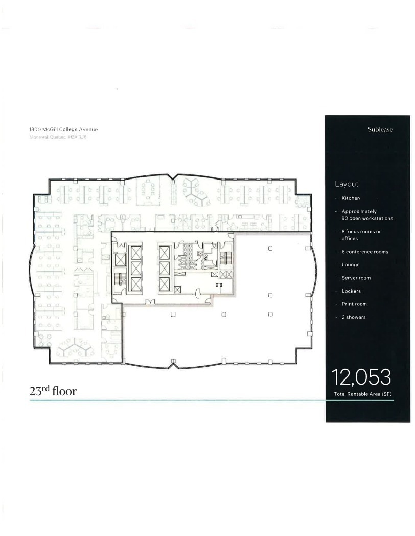 1800 Av McGill College, Montréal, QC for lease Floor Plan- Image 1 of 1
