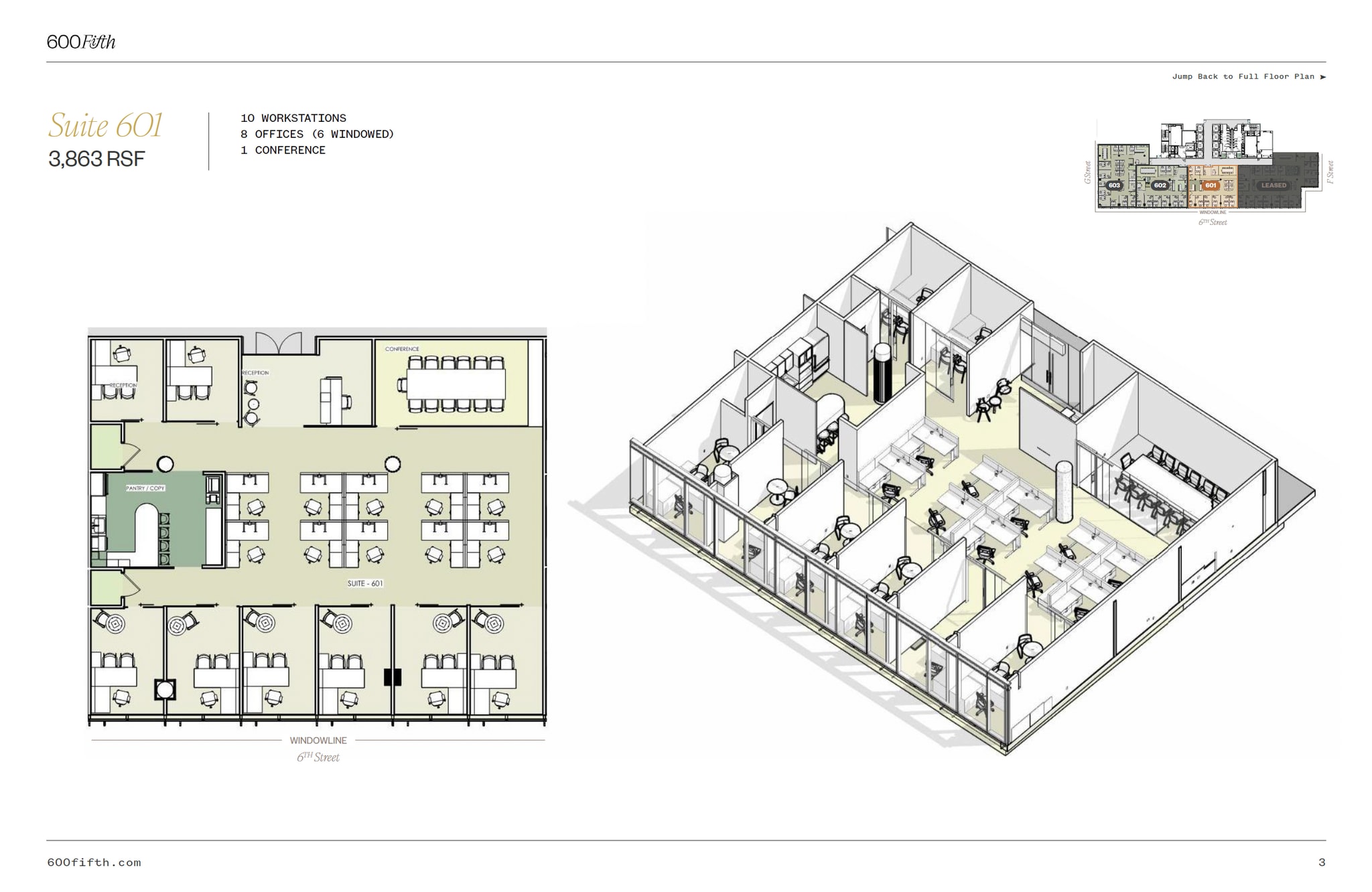 600 5th St NW, Washington, DC à louer Plan d’étage- Image 1 de 1