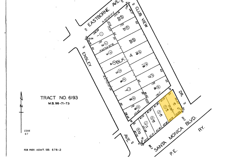 10203 Santa Monica Blvd, Los Angeles, CA for sale - Plat Map - Image 1 of 1