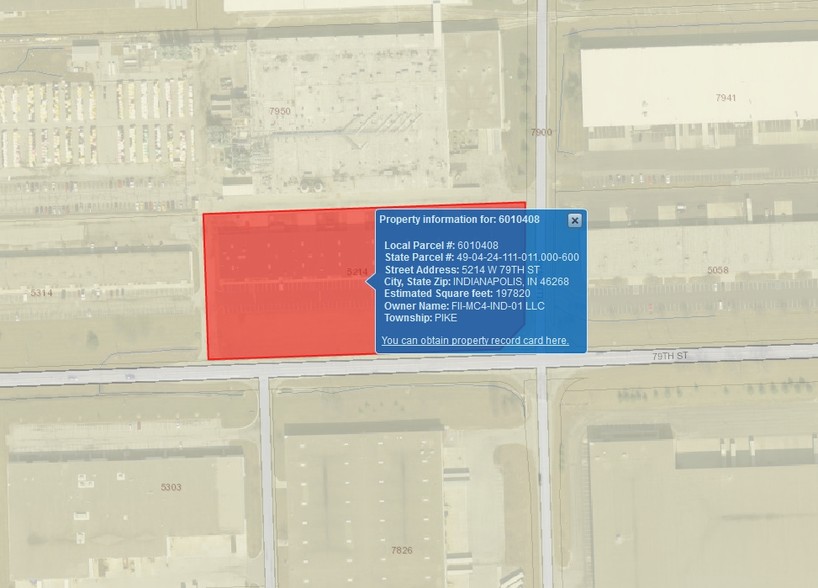 5214-5270 W 79th St, Indianapolis, IN à louer - Plan cadastral - Image 2 de 5