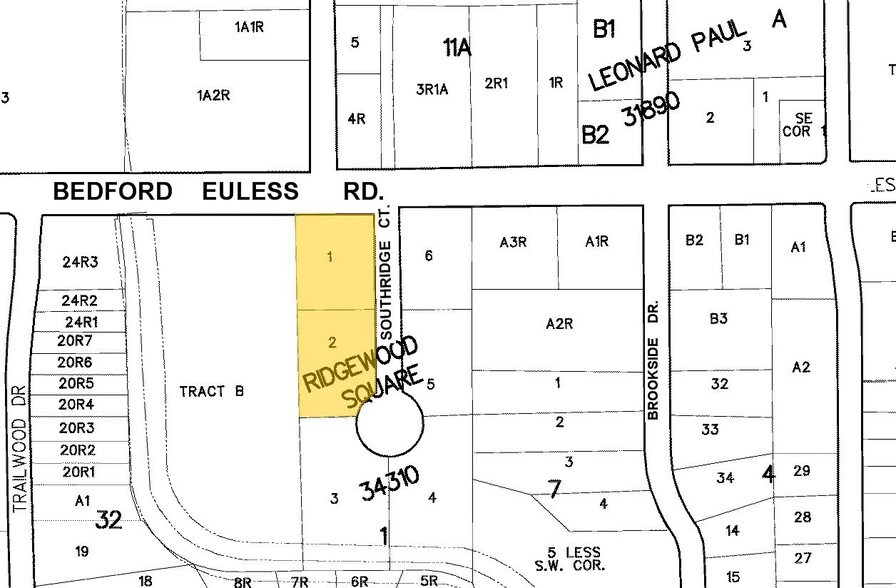1245 Southridge Ct, Hurst, TX à louer - Plan cadastral - Image 2 de 11