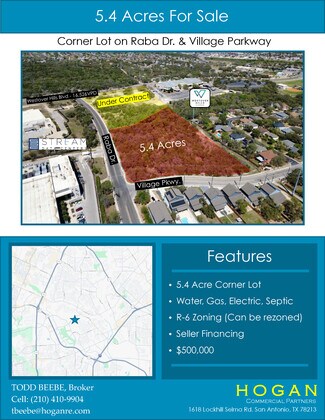 More details for Raba & Village Parkway Dr, San Antonio, TX - Land for Sale