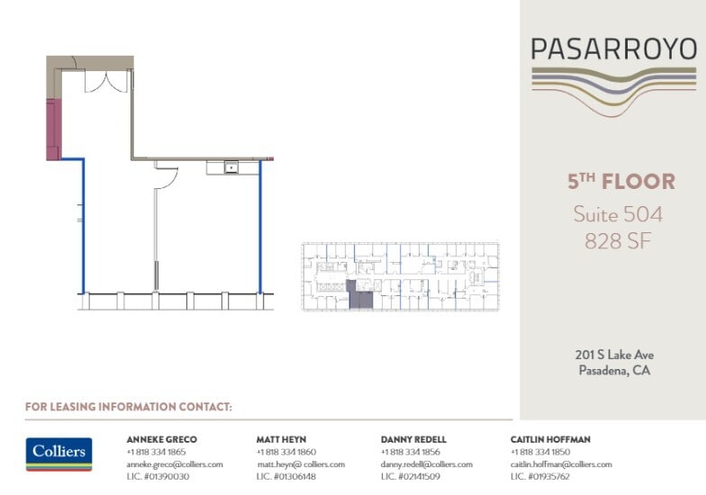 225 S Lake Ave, Pasadena, CA for lease Floor Plan- Image 1 of 1
