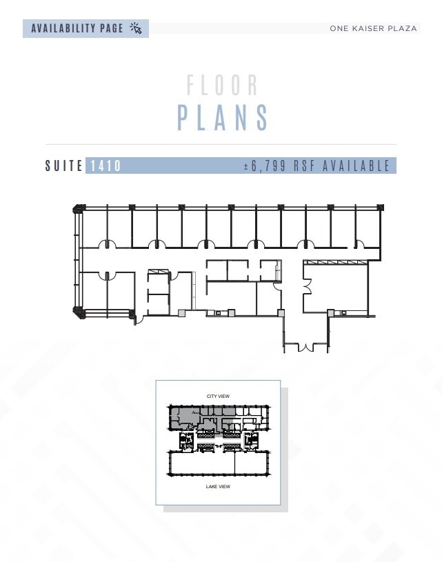 1 Kaiser Plz, Oakland, CA à louer Plan d’étage- Image 1 de 1