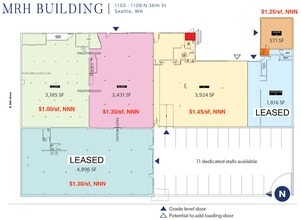 1109 N 36th St, Seattle, WA à louer Plan d’étage- Image 1 de 1