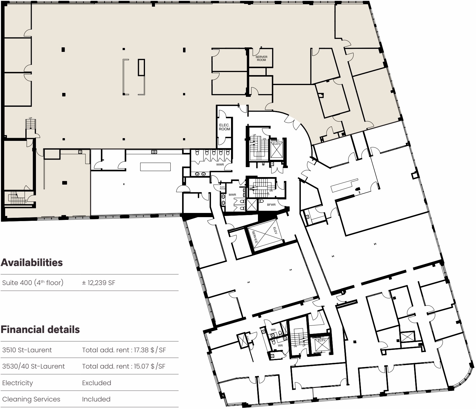 3530-3540 Boul Saint-Laurent, Montréal, QC for lease Floor Plan- Image 1 of 7