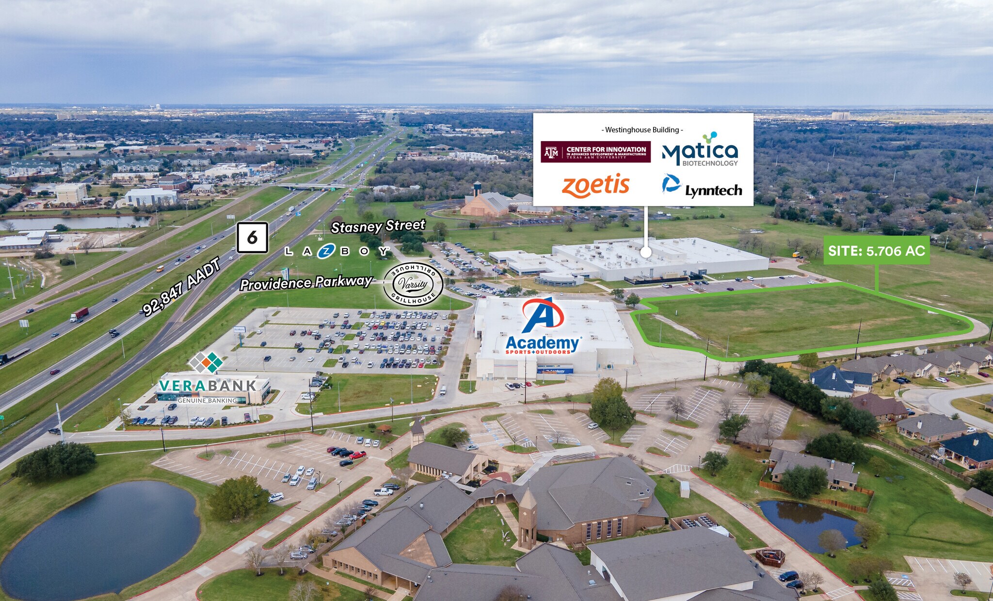 00 Earl Rudder Freeway, College Station, TX for sale Aerial- Image 1 of 6