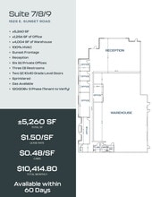 1525 E Sunset Rd, Las Vegas, NV à louer Plan d’étage- Image 1 de 1