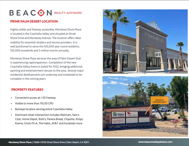 72600-72880 Dinah Shore Dr, Palm Desert, CA à louer - Photo du bâtiment - Image 3 de 6