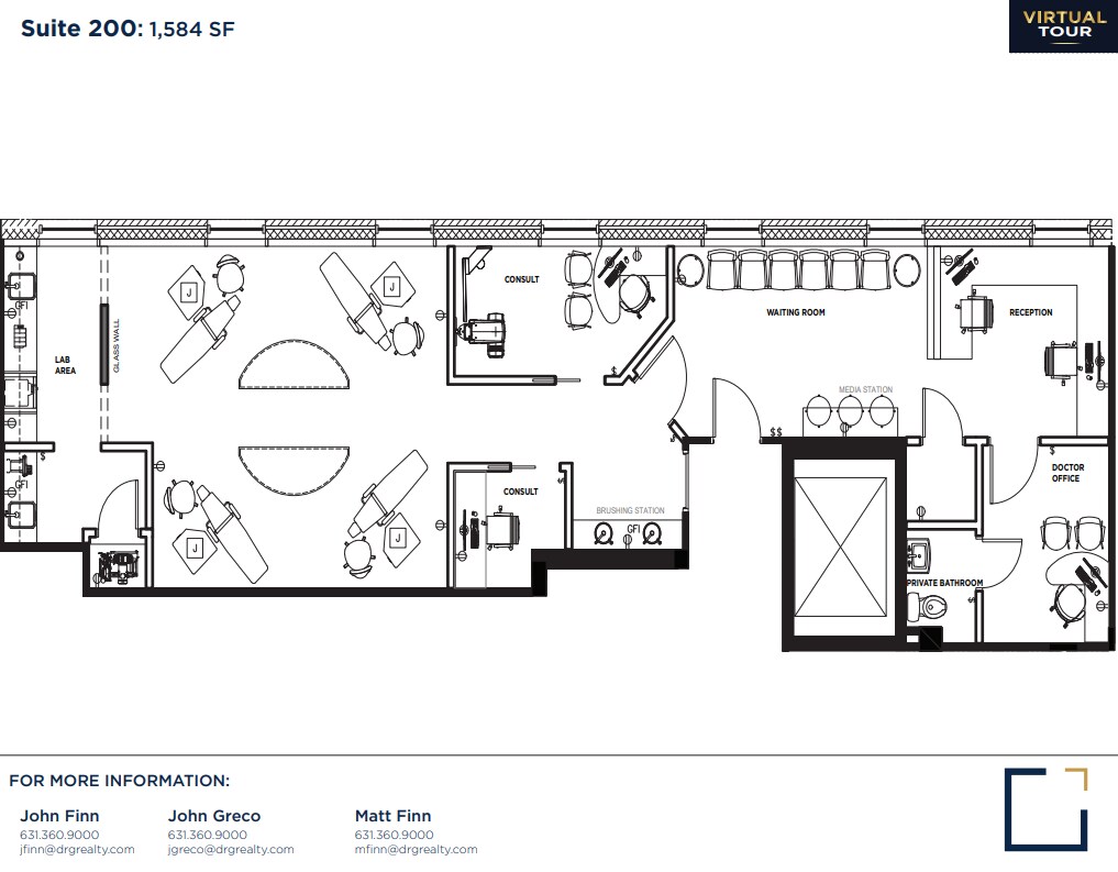 180 E Main St, Smithtown, NY à louer Plan d’étage- Image 1 de 1