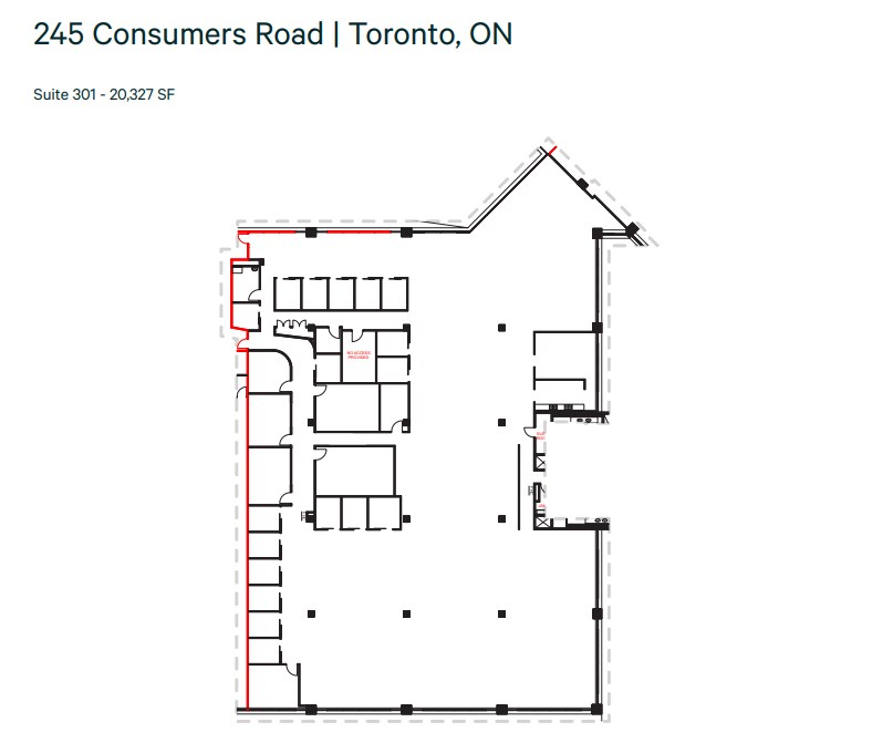 245 Consumers Rd, Toronto, ON à louer Plan d’étage- Image 1 de 1