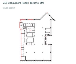 245 Consumers Rd, Toronto, ON à louer Plan d’étage- Image 1 de 1