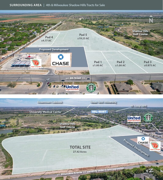 4th & Milwaukee, Ave., Lubbock, TX for sale - Aerial - Image 3 of 10