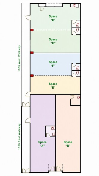 1389 N Main St, Walnut Creek, CA à louer - Plan d’étage - Image 2 de 2