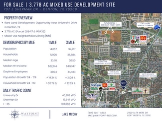 More details for 707 E Sherman Dr, Denton, TX - Land for Sale