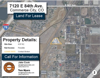 More details for 7120 E 84th Ave, Commerce City, CO - Land for Lease