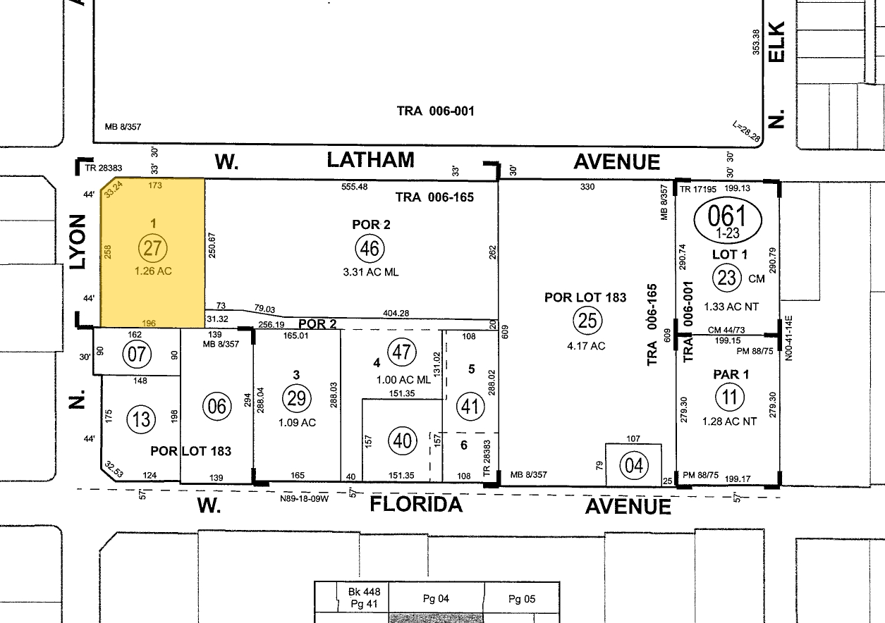 Lyon Ave., Hemet, CA à vendre Plan cadastral- Image 1 de 3