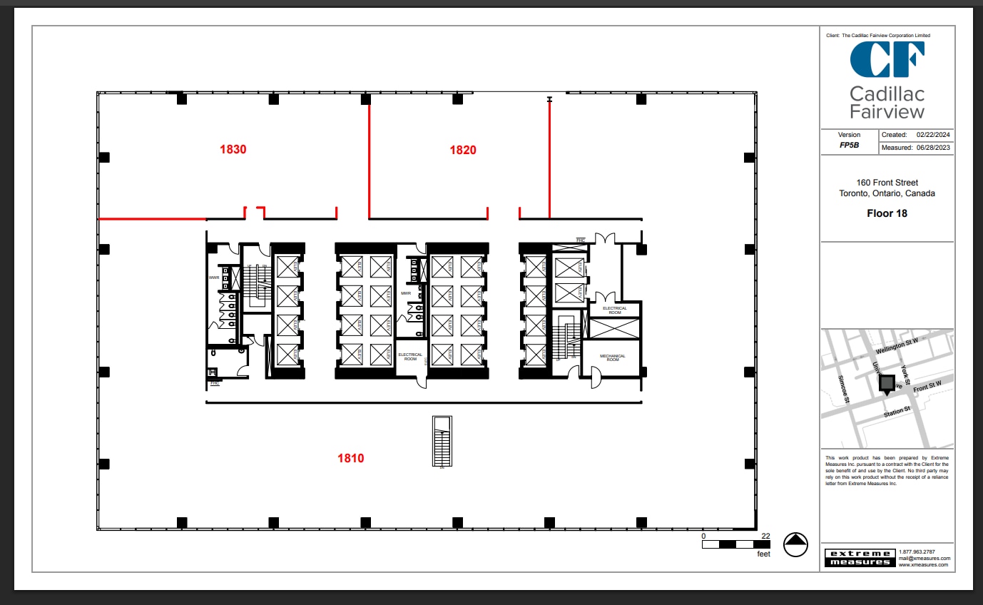 160 Front St W, Toronto, ON for lease Floor Plan- Image 1 of 1