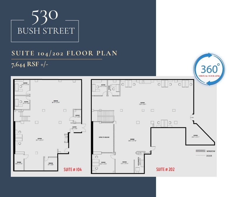 530 Bush St, San Francisco, CA à louer Plan d’étage- Image 1 de 1