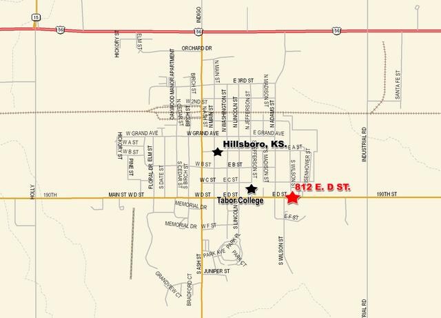 812 E D St, Hillsboro, KS à vendre - Aérien - Image 2 de 8