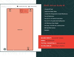 3542 Sirius Ave, Las Vegas, NV for lease Floor Plan- Image 1 of 1