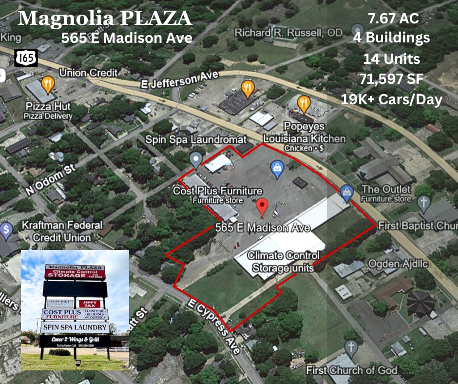 E Madison St, Bastrop, LA for lease Aerial- Image 1 of 12