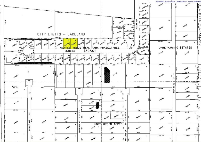 4411 Holden Rd, Lakeland, FL for lease - Plat Map - Image 3 of 9