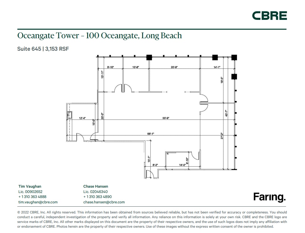 100 Oceangate, Long Beach, CA for lease Floor Plan- Image 1 of 1