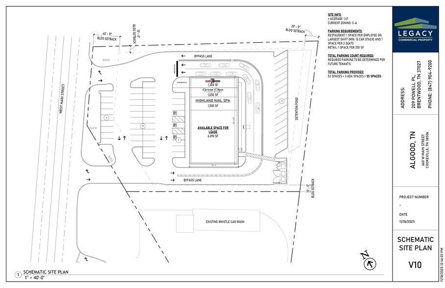 660 W Main St, Cookeville, TN à louer - Plan de site - Image 3 de 4