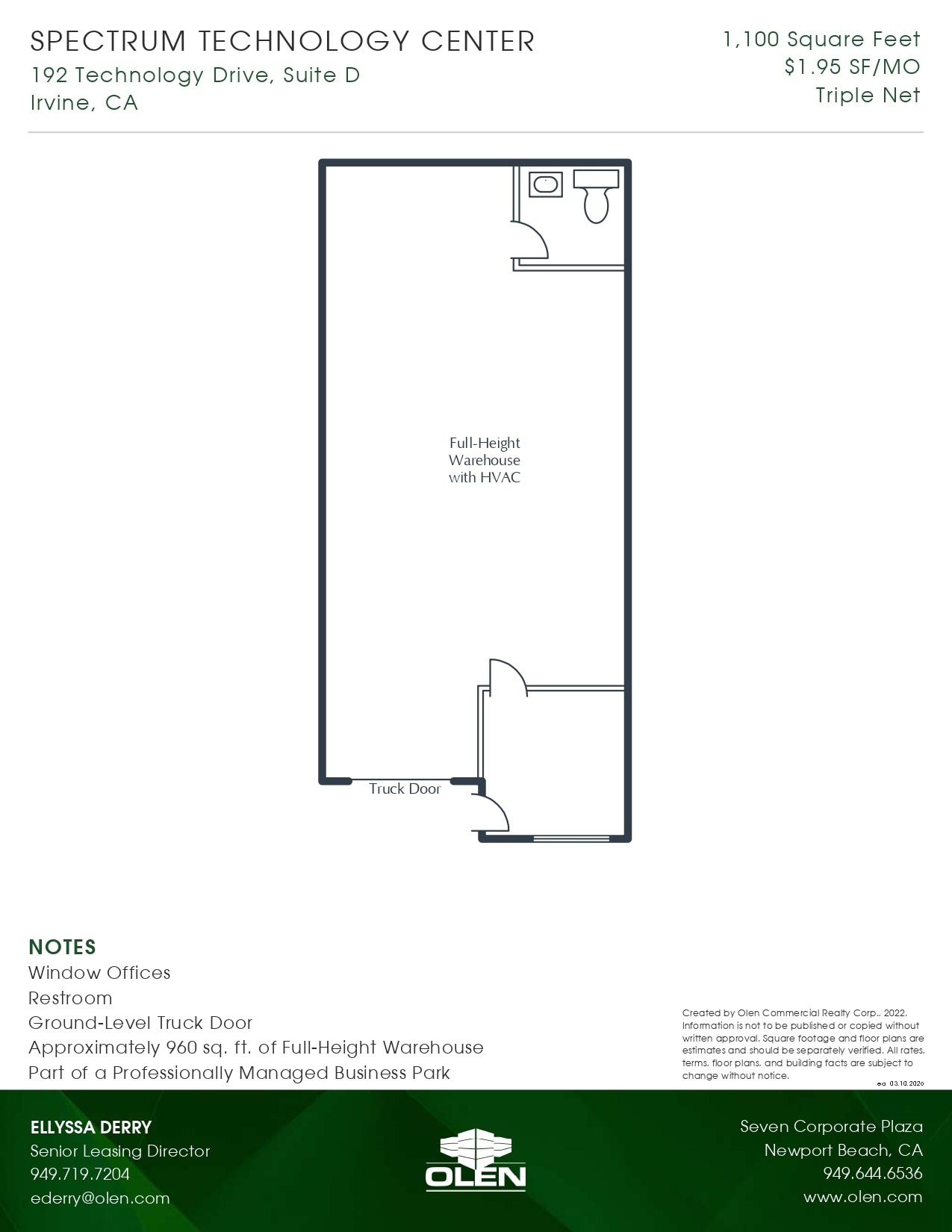 192 Technology Dr, Irvine, CA à louer Plan d’étage- Image 1 de 1