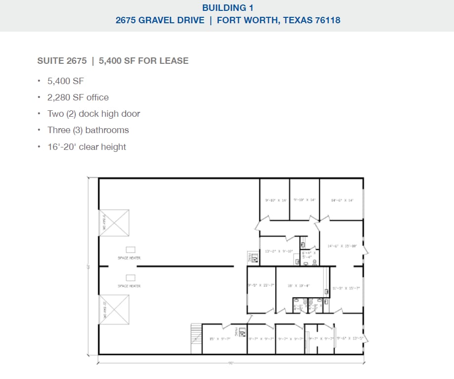2501-2519 Gravel Dr, Fort Worth, TX for lease Floor Plan- Image 1 of 1