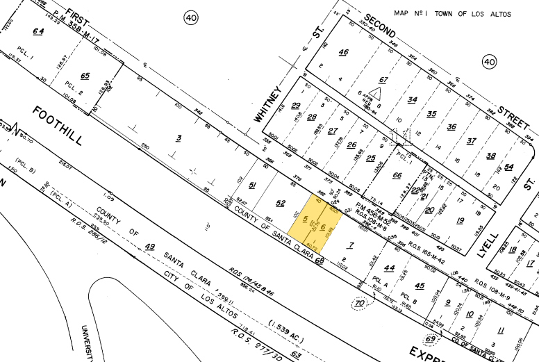 382 1st St, Los Altos, CA à louer - Plan cadastral - Image 2 de 5