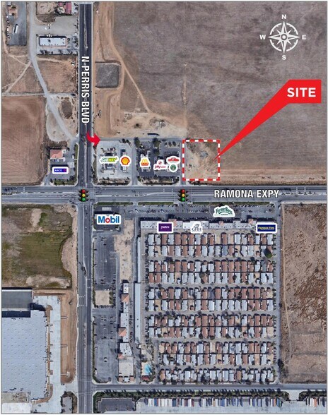 130 Ramona Expy, Perris, CA à vendre - Aérien - Image 2 de 4