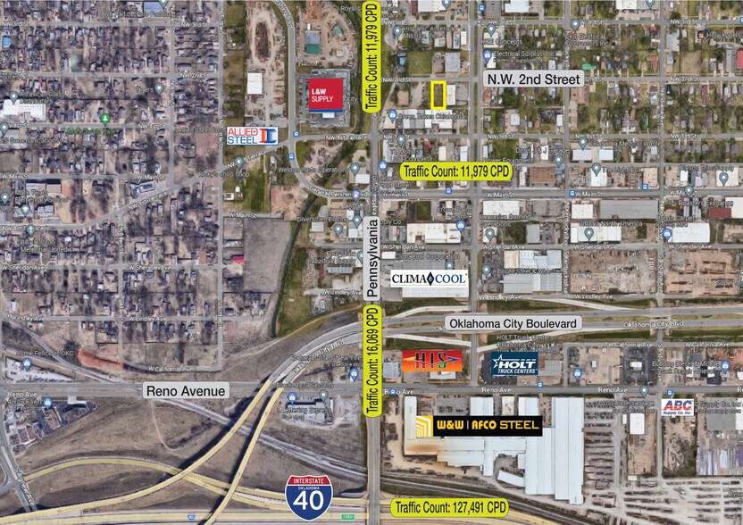 1812 & 1816 NW 2nd St, Oklahoma City, OK à vendre - Aérien - Image 2 de 2