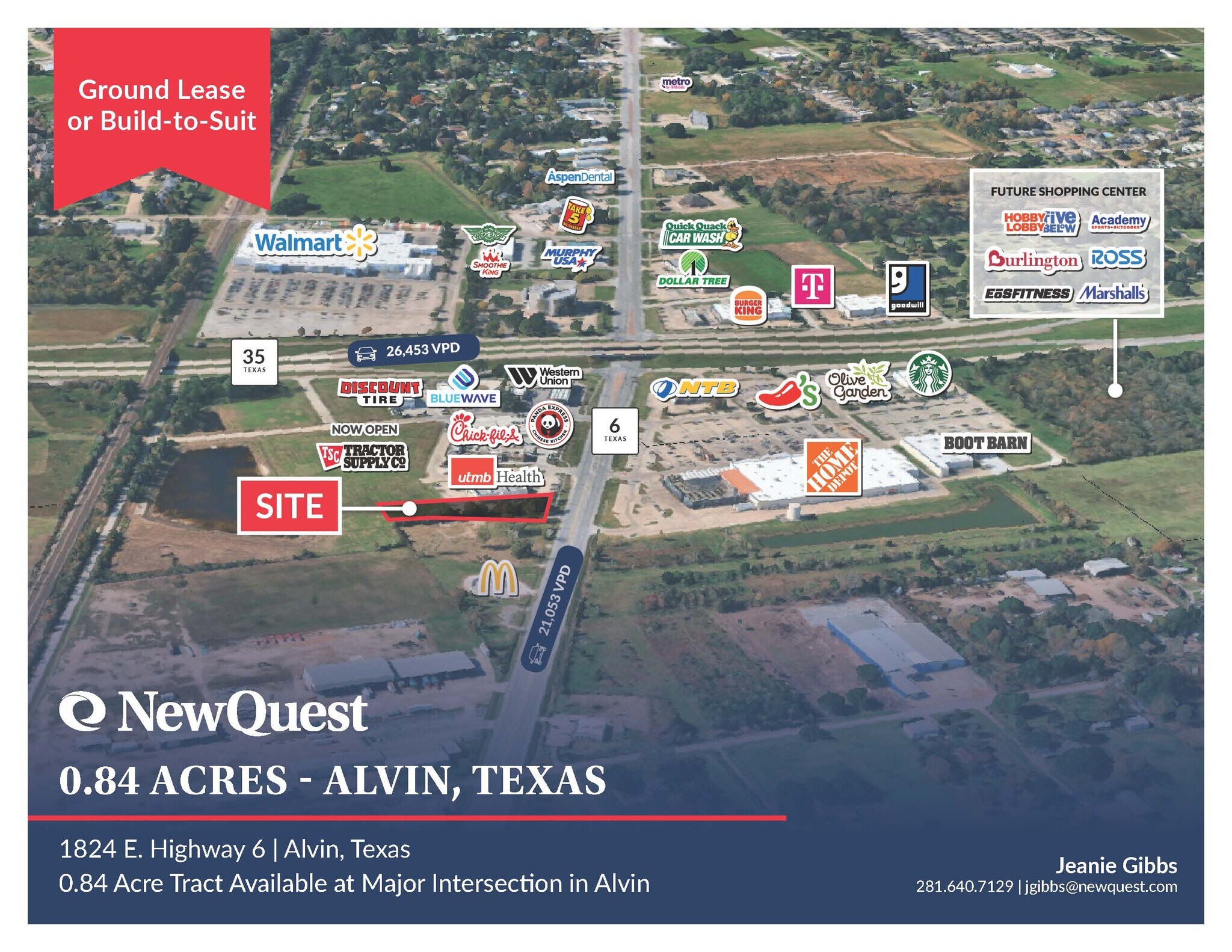 Hwy 6 & Hwy 35, Alvin, TX for lease Primary Photo- Image 1 of 5