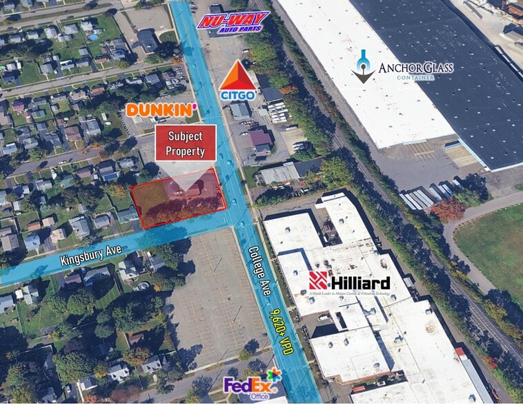 1897 College Ave, Elmira, NY for sale - Aerial - Image 2 of 3